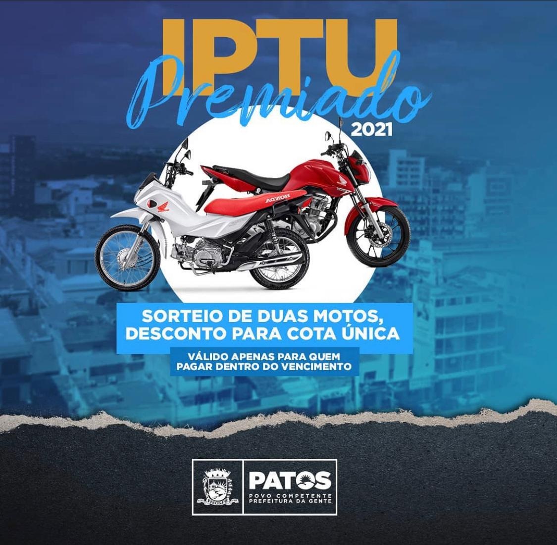 Prefeitura De Patos Divulga Que Sorteios Da Campanha Do IPTU Premiado