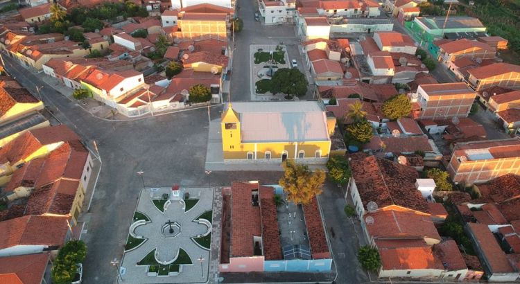 Nazarezinho Centro da cidade foto aerea 01 - Nazarezinho tem crescimento no Ideb e supera vários municípios do Sertão