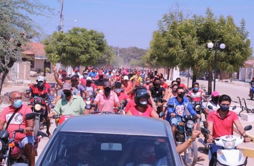 jn3 - João Neto e Hélio Roque realizam primeira grande carreata da campanha na cidade de Aparecida.