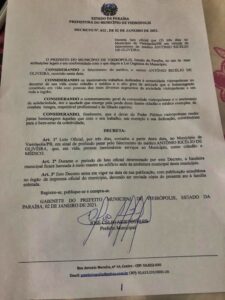 Prefeitura de Vieirópolis emite nota de pesar e decreta Luto Oficial pela morte do médico Dr. Ricélio Oliveira. LUTO VIEIROPOLIS 2 225x300 - Prefeitura de Vieirópolis emite nota de pesar e decreta Luto Oficial pela morte do médico Dr. Ricélio Oliveira.