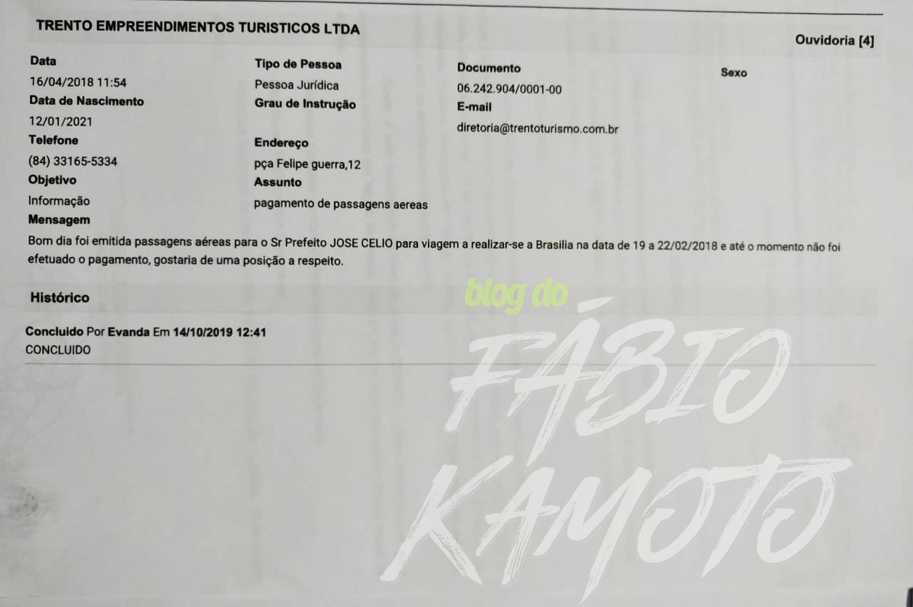 NÃO PAGOU: Empresa de viagens denuncia ex-prefeito de Venha-Ver por calote; VEJA DOCUMENTO. passagem cobranca - NÃO PAGOU: Empresa de viagens denuncia ex-prefeito de Venha-Ver por calote; VEJA DOCUMENTO.