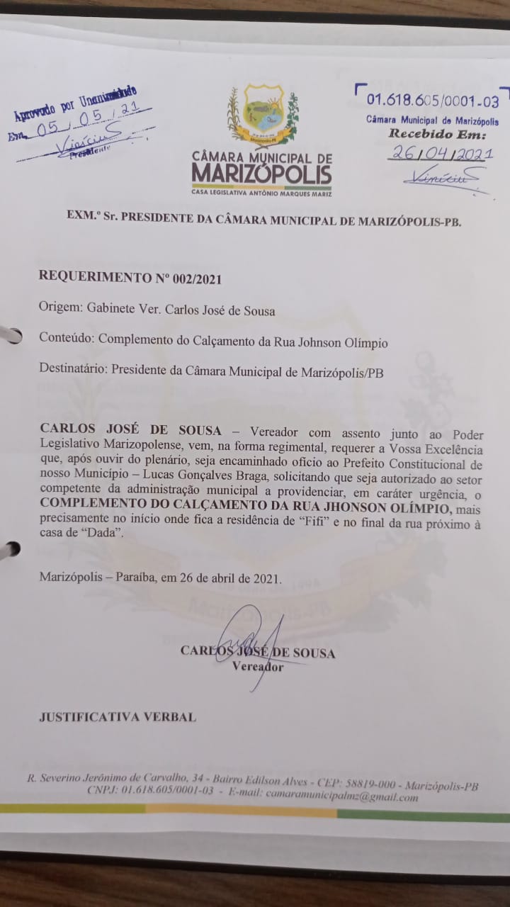 Câmara Municipal de Marizópolis aprova projetos e requerimentos na sessão desta quarta-feira (05) MARIZOPOLIS1 - Câmara Municipal de Marizópolis aprova projetos e requerimentos na sessão desta quarta-feira (05)