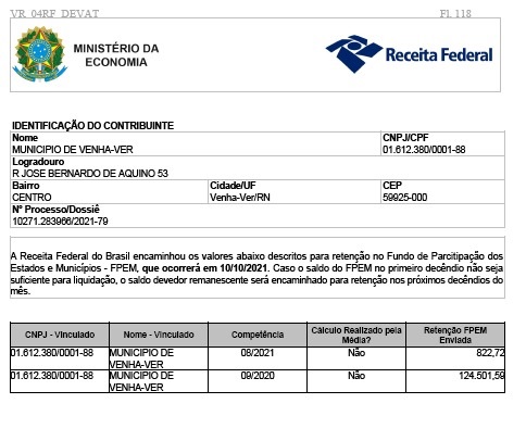 1 1 - Prefeito de Venha-Ver cala opositores e apresenta comprovantes de retenções de bloqueios de herança deixada pelo ex-gestor Célio Pinicapau.