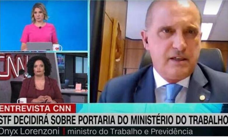 ministro 780x470 - Onyx se irrita com âncora da CNN: ‘Tô defendendo emprego, e você, demissão’