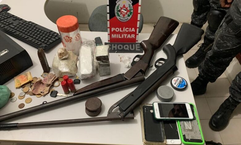 Em Vieirópolis, Polícia desarticula ponto de tráfico de drogas, apreende arma de fogo e recupera veículo e materiais roubados PM 780x470 - Em Vieirópolis, Polícia desarticula ponto de tráfico de drogas, apreende arma de fogo e recupera veículo e materiais roubados