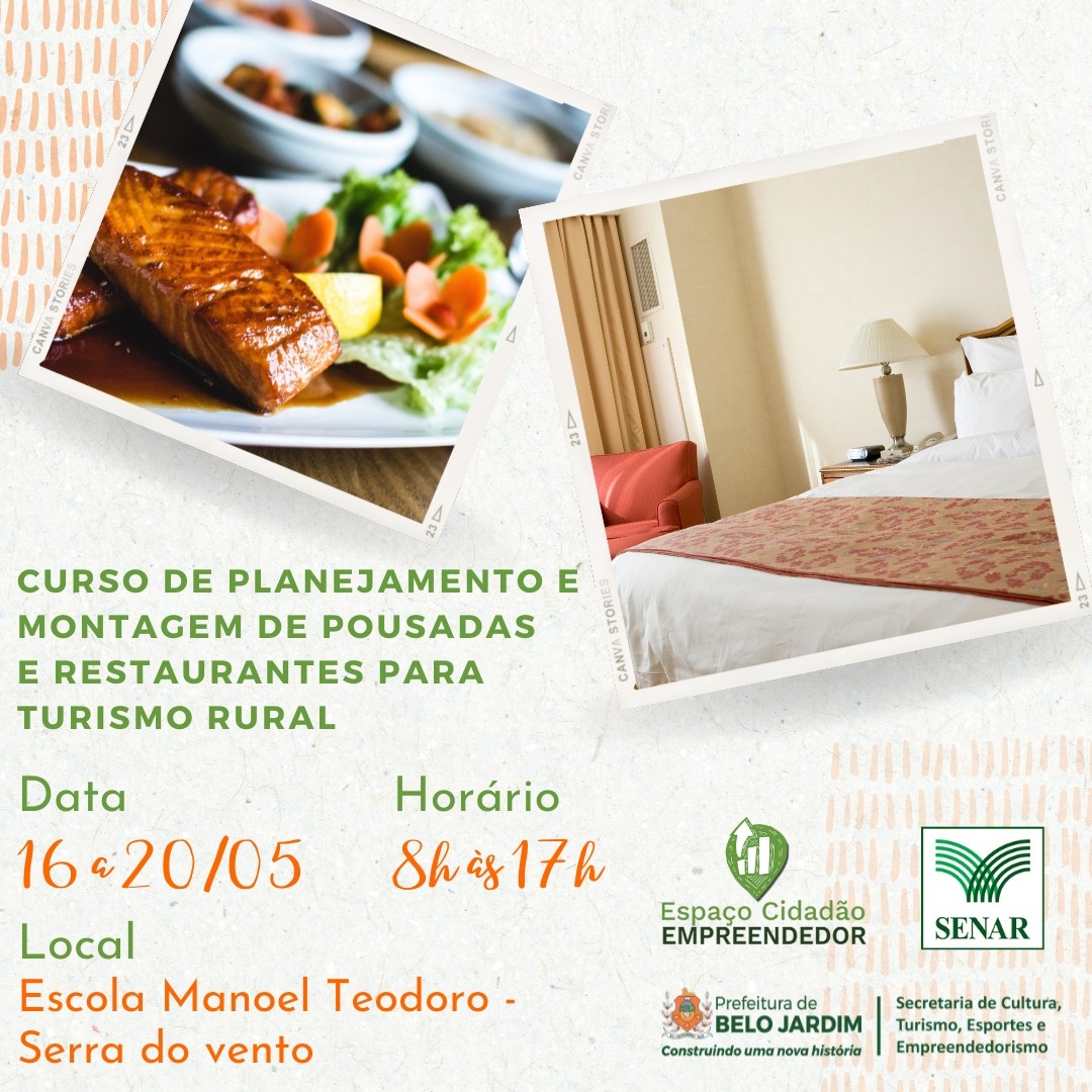 Prefeitura de Belo Jardim e Senar promovem 15 dias de capacitações voltadas para o turismo rural em Serra do Vento BJ CURSO - Prefeitura de Belo Jardim e Senar promovem 15 dias de capacitações voltadas para o turismo rural em Serra do Vento