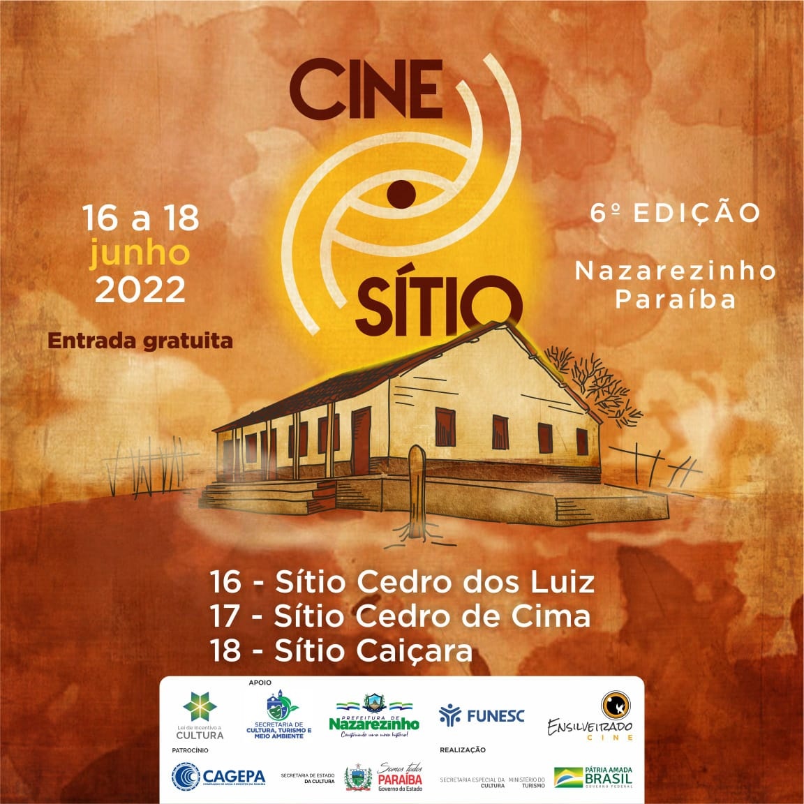 cinema2 - 6º edição do ''Cine Sítio em Nazarezinho tem programação divulgada; VEJA.