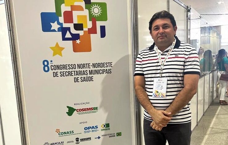 MARCOS 738x470 - Secretário Marcos Gabriel representa Poço José de Moura no 8º Congresso Norte/Nordeste de Secretarias Municipais de Saúde em Aracajú.