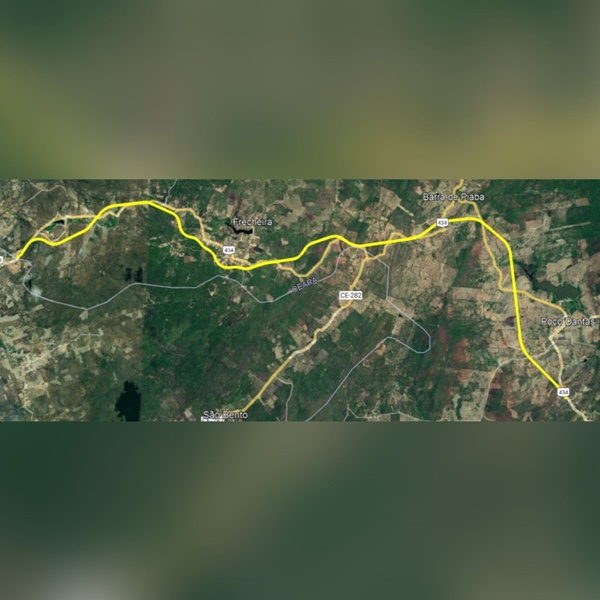 mapa - BR-434 será estendida de Poço Dantas ao Ceará; Deputados Wilson Santiago e Wilson Filho comemoram