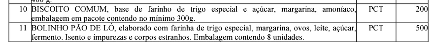 2 2 - TUDO ISSO? Prefeitura de São Domingos pretende comprar mais de 10 mil kg de pães e 600 pacotes de broa