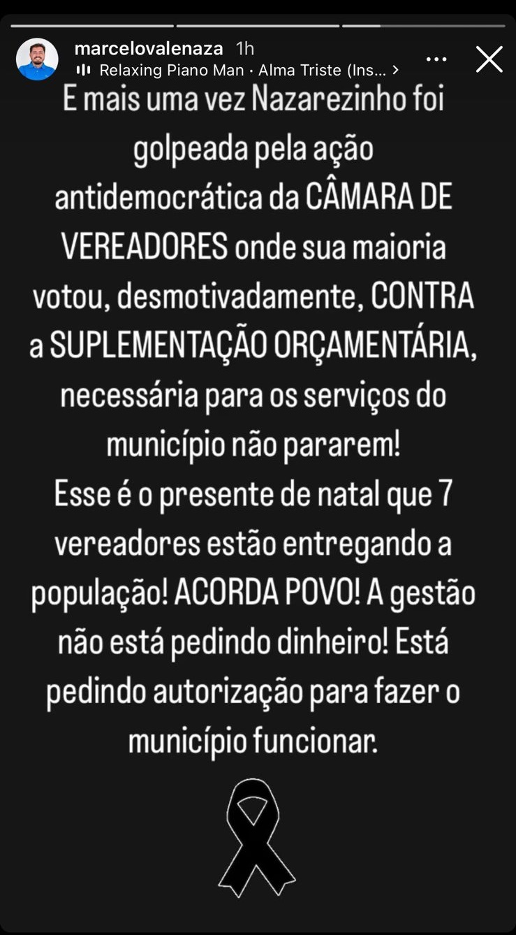 Em Nazarezinho: Vereadores não votam suplementação orçamentária e prefeitura poderá paralisar serviços marcelo - Em Nazarezinho: Vereadores não votam suplementação orçamentária e prefeitura poderá paralisar serviços