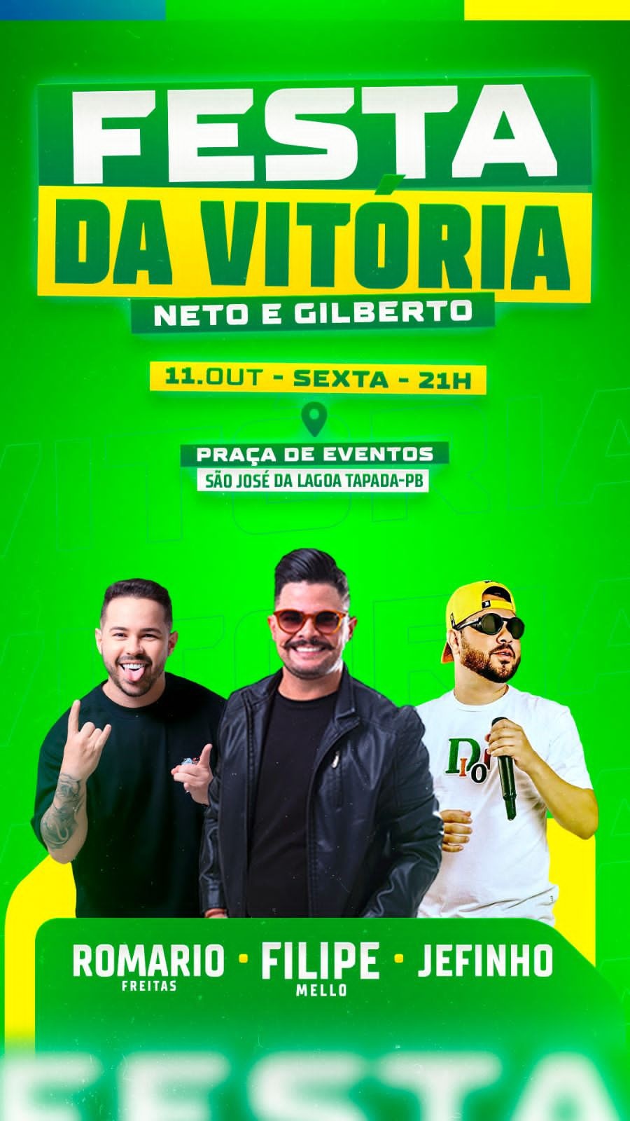 SEXTOU: Prefeito eleito de São José da Lagoa Tapada anuncia festa da vitória nesta sexta com shows de Romário Freitas, Felipe Mello e Jefinho sjlt2 1 - SEXTOU: Prefeito eleito de São José da Lagoa Tapada anuncia festa da vitória nesta sexta com shows de Romário Freitas, Felipe Mello e Jefinho