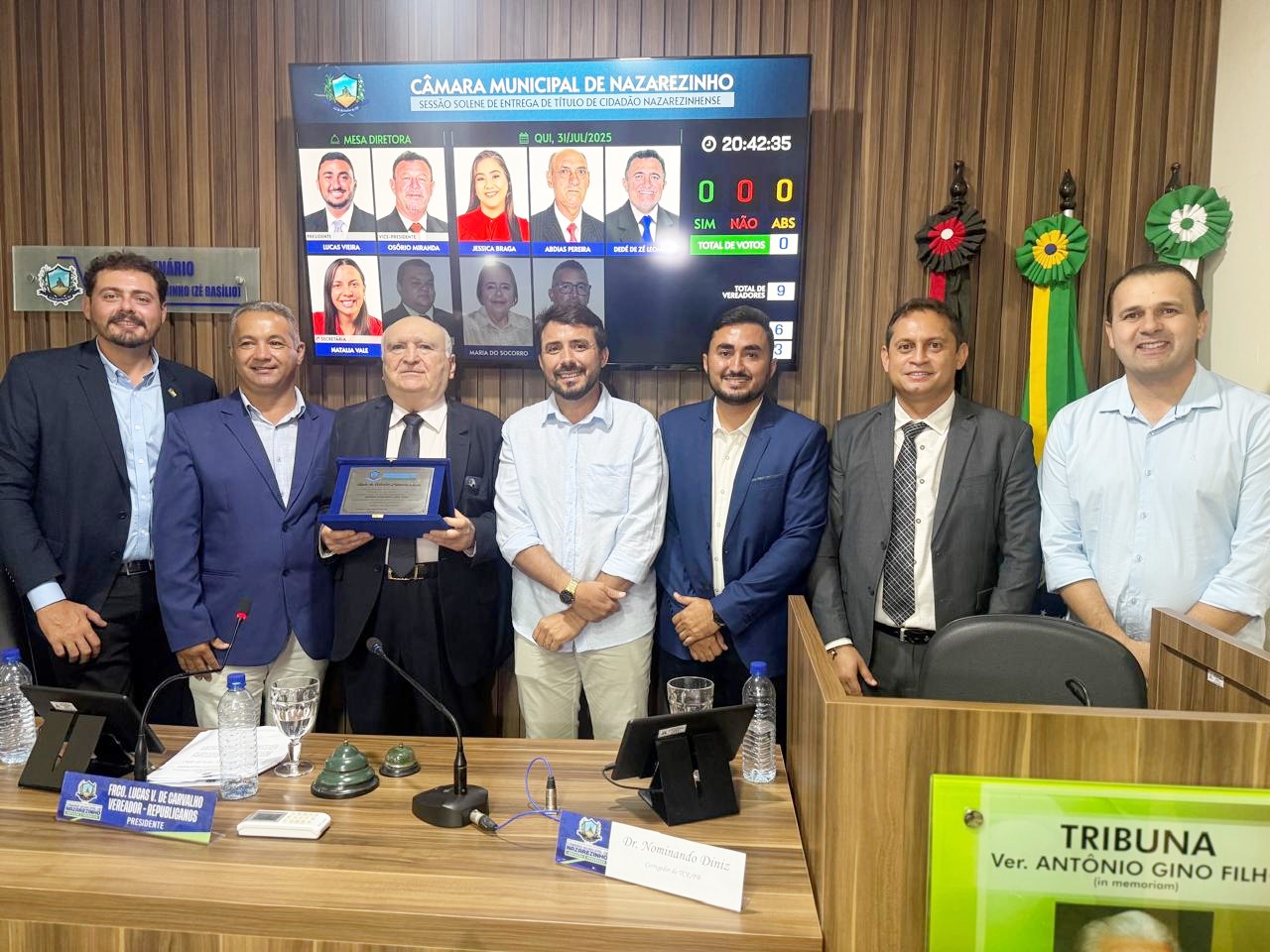 Prefeito Aldo Andrade prestigia homenagem a Nominando Diniz em Nazarezinho naza14 - Prefeito Aldo Andrade prestigia homenagem a Nominando Diniz em Nazarezinho