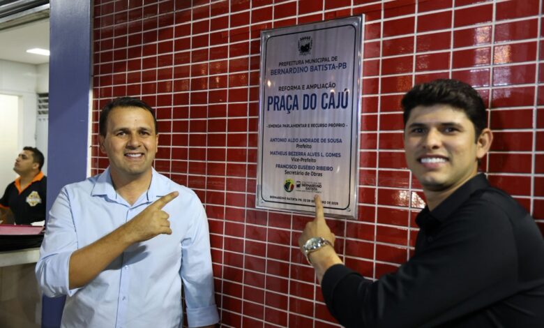 Prefeito Aldo Andrade inaugura reforma da Praça do Caju com grande festa em Bernardino Batista aldopraca 780x470 - Prefeito Aldo Andrade inaugura reforma da Praça do Caju com grande festa em Bernardino Batista