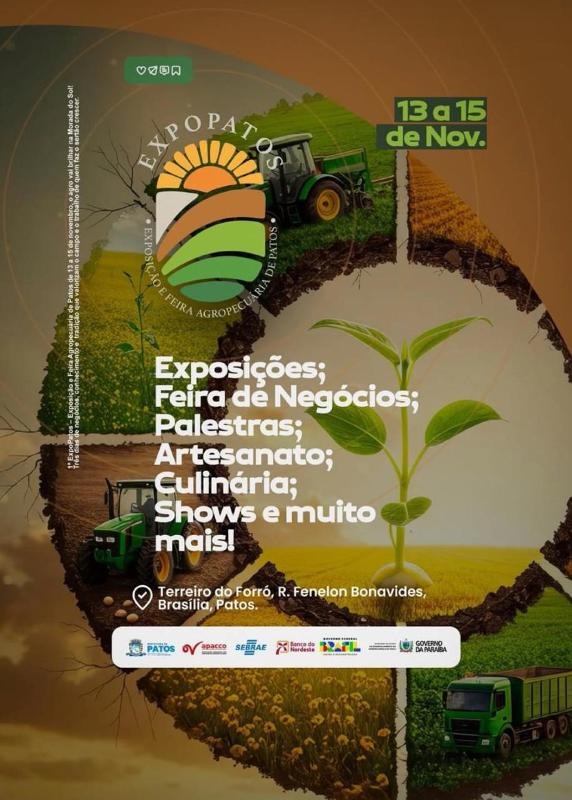 1ª Expo Patos começa nesta quinta-feira, com apoio do Governo da Paraíba 1 2 - 1ª Expo Patos começa nesta quinta-feira, com apoio do Governo da Paraíba