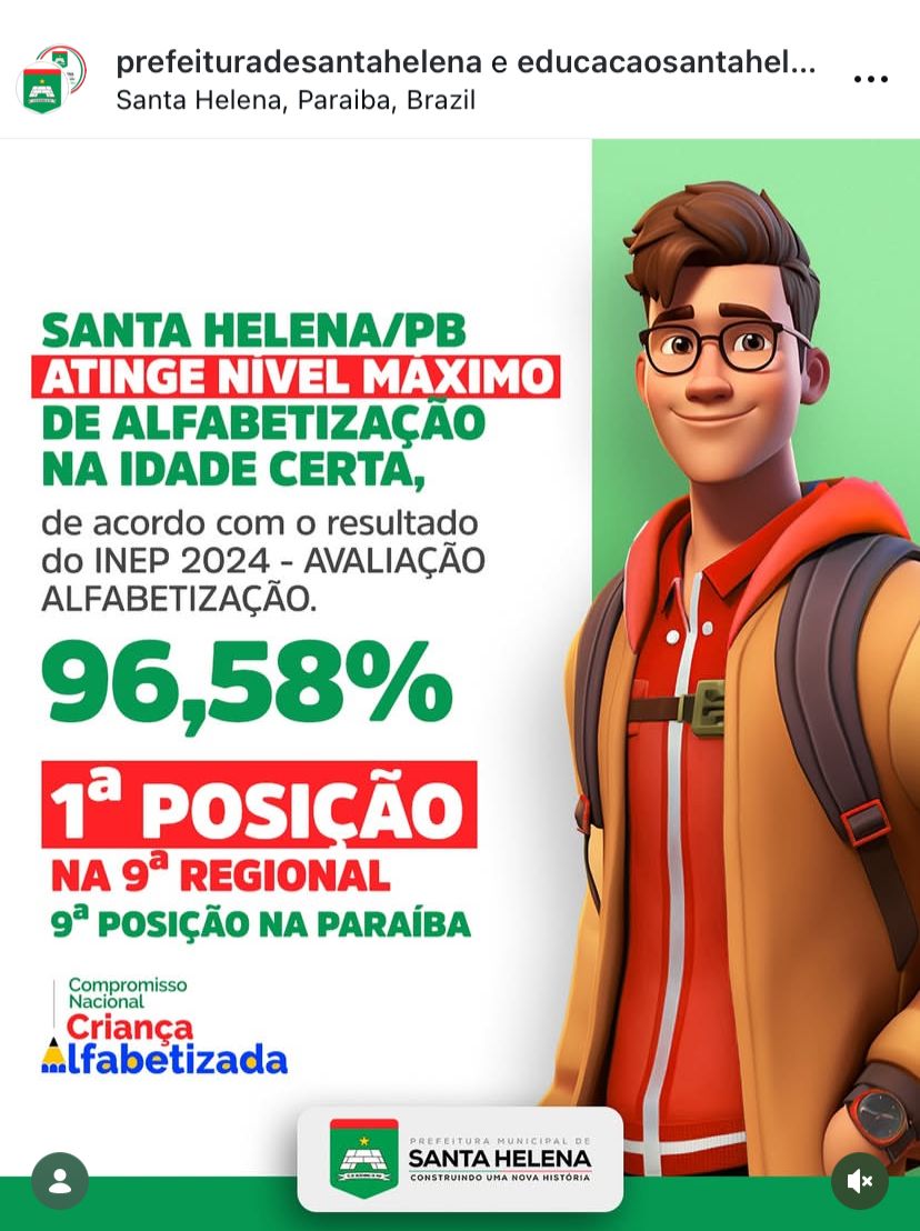 Educação em alta: dados oficiais apontam Santa Helena entre os melhores resultados da regional de Cajazeiras 01sh - Educação em alta: dados oficiais apontam Santa Helena entre os melhores resultados da regional de Cajazeiras