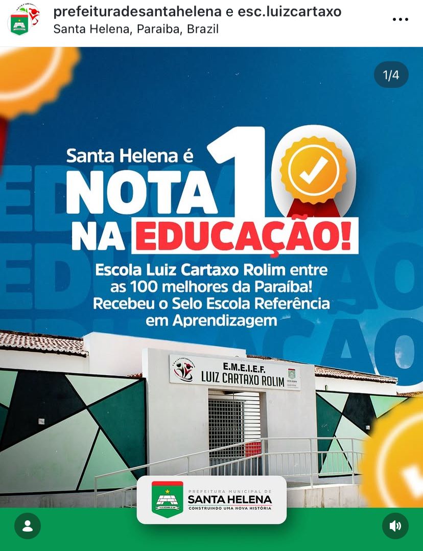 Educação em alta: dados oficiais apontam Santa Helena entre os melhores resultados da regional de Cajazeiras 02sh - Educação em alta: dados oficiais apontam Santa Helena entre os melhores resultados da regional de Cajazeiras