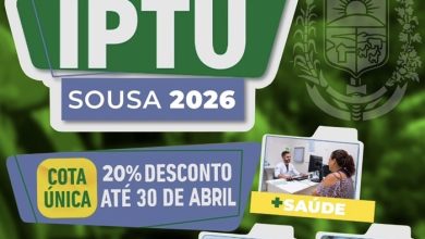 Em Sousa, Campanha do IPTU 2026 oferece desconto até 30 de abril ss 1 390x220 - Em Sousa, Campanha do IPTU 2026 oferece desconto até 30 de abril