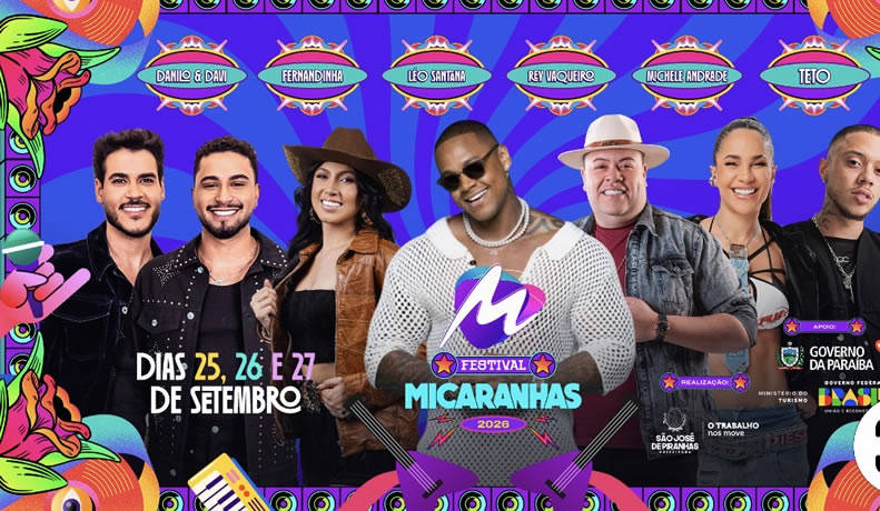 Em São José de Piranhas: Micaranhas 2026 é lançado com Fernandinha, Teto, Michele Andrade, Danilo & Davi, Léo Santana e Rey Vaqueiro como atrações principais Mica 2026 capa - Em São José de Piranhas: Micaranhas 2026 é lançado com Fernandinha, Teto, Michele Andrade, Danilo & Davi, Léo Santana e Rey Vaqueiro como atrações principais